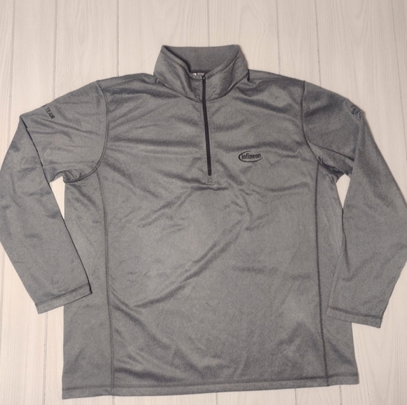 North Face Sweater Mens Medium Long Sleeve 1/4 Zip Pullover Gray Infineon XXL